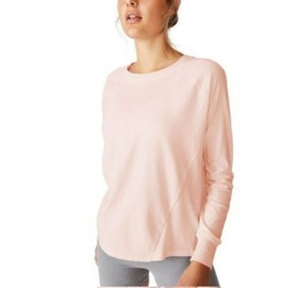 Women's Active Rib Long Sleeve Top - Light Pink Size L - Picture 1 of 3